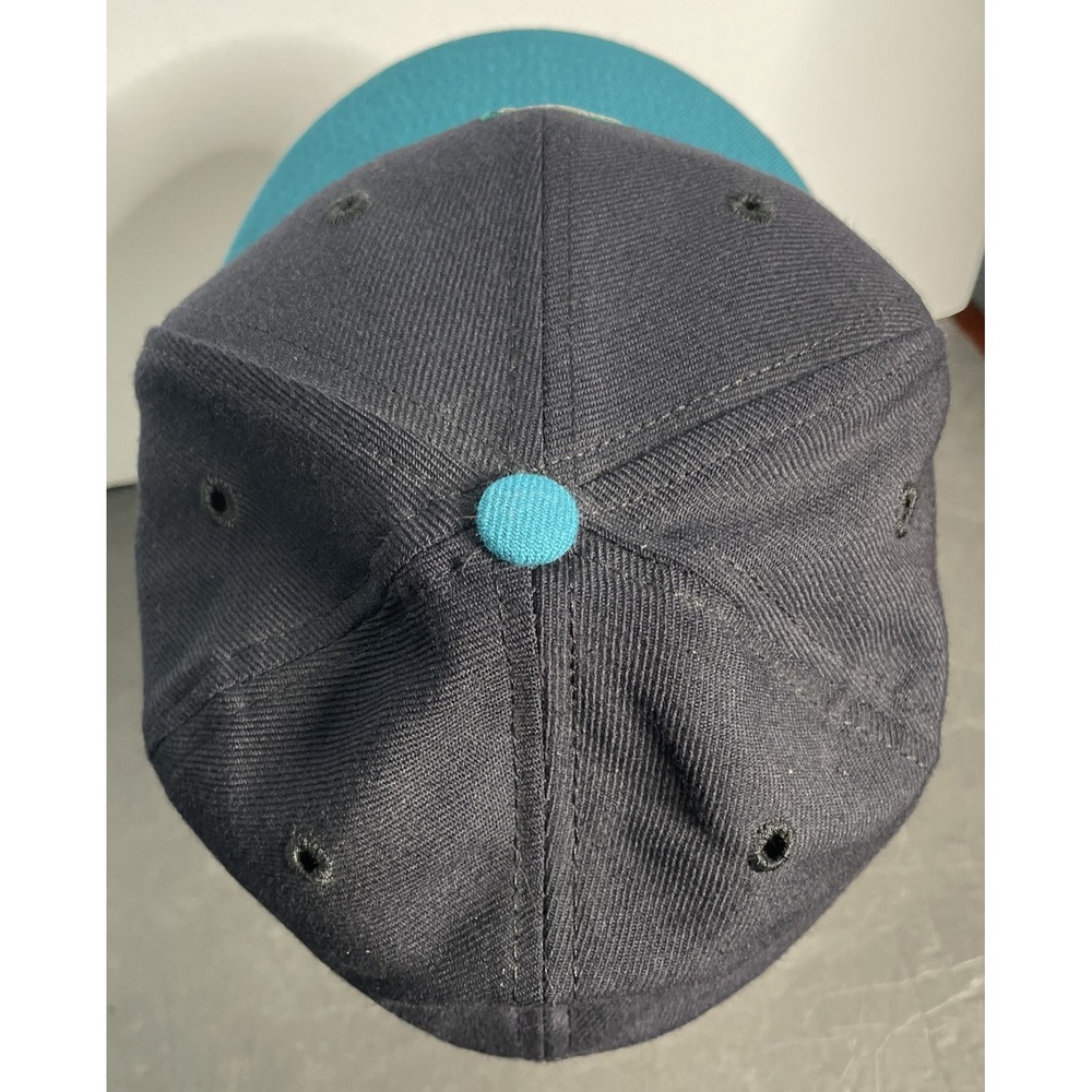 Vintage Seattle Mariners New Era 100% Wool Collection Hat Cap Mens 7 Made In USA - Picture 5 of 9